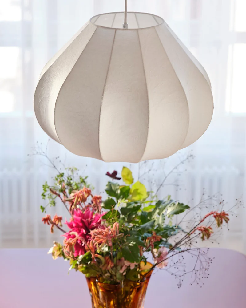 suspension papier fleur