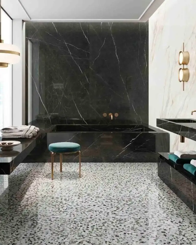 carrelage salle de bain terrazzo