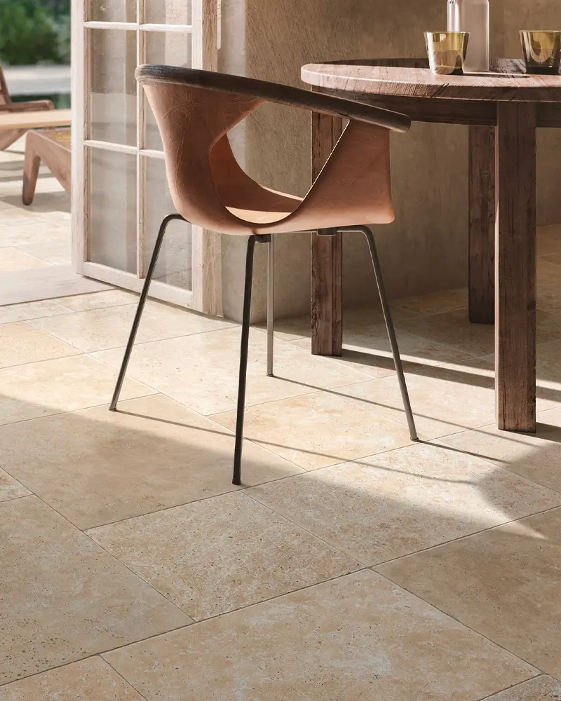carrelage interieur travertin