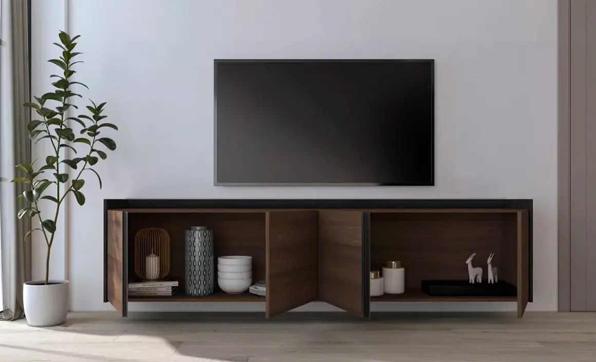 meuble tv suspendu pied
