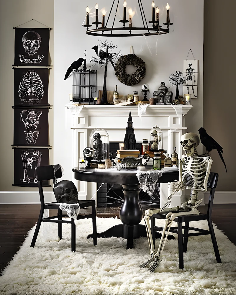 déco salle à manger halloween chic