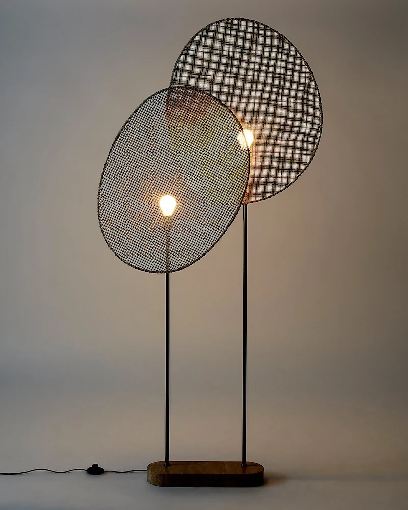 Lampadaire Canopée en rotin tressé Emmanuel Gallina x AM.PM