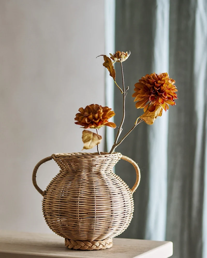 Vase en rotin Uni haut. 26 cm de Westwing
