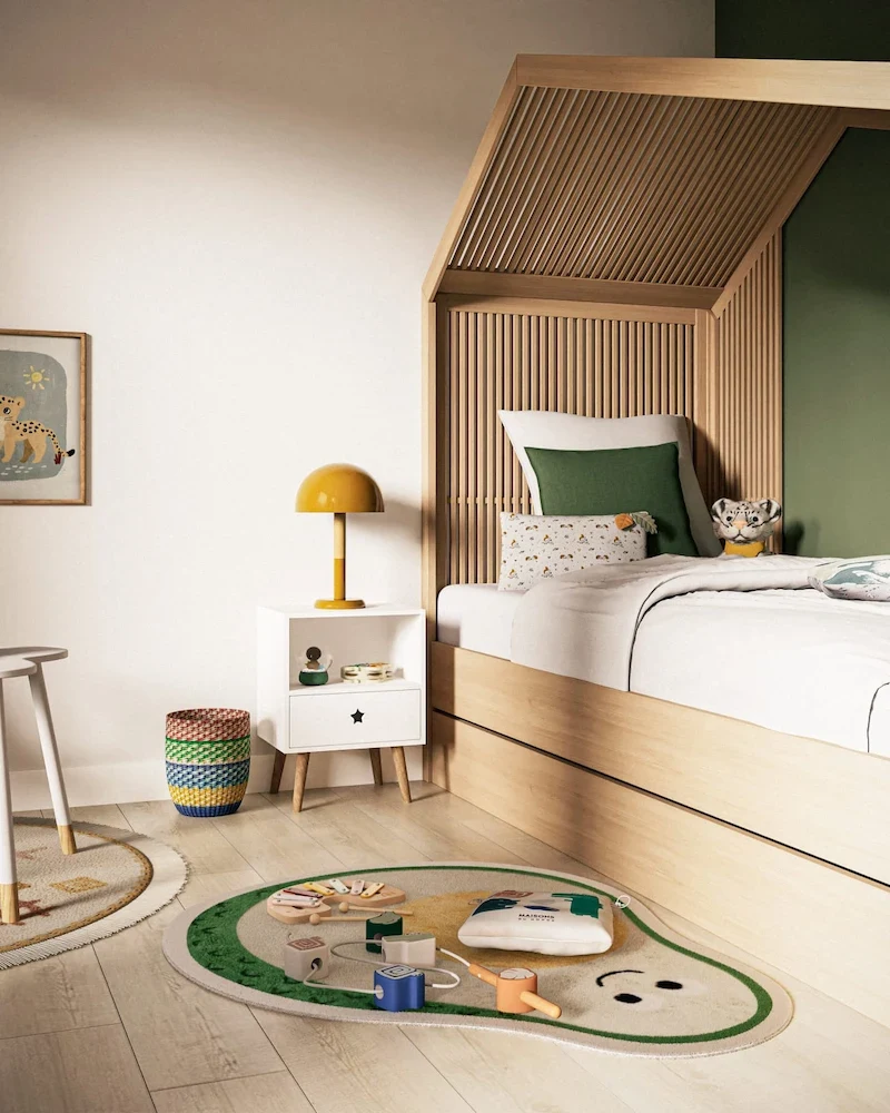 Tapis enfant avocat Frutti tufté en coton recyclé de Maisons du Monde