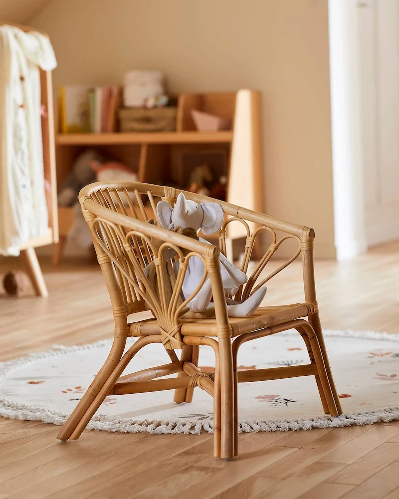 Petit fauteuil enfant en rotin naturel de Vertbaudet