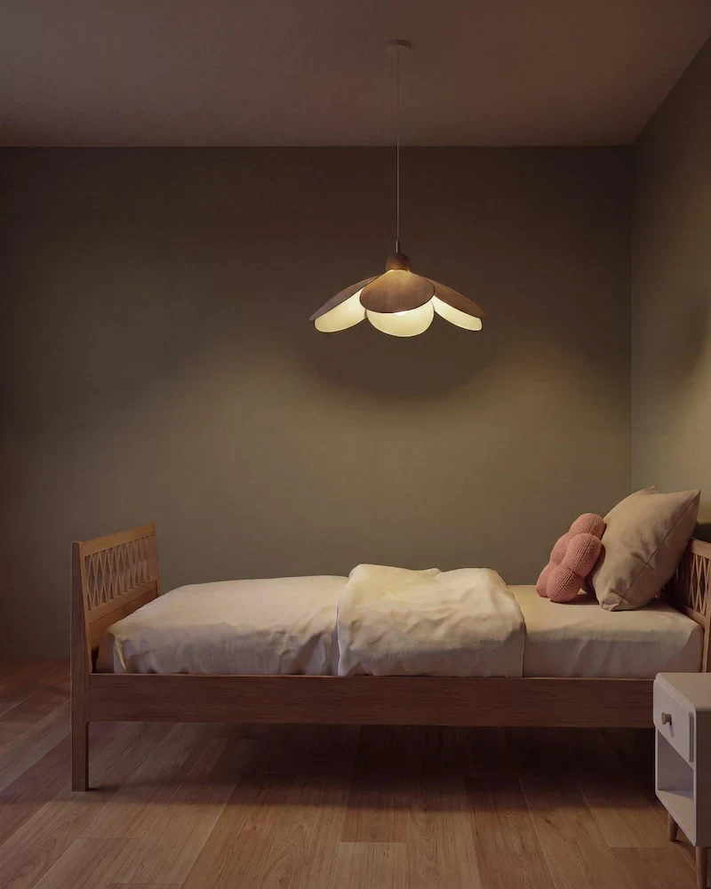 Suspension pétales de fleur beige Olia de Maisons du Monde