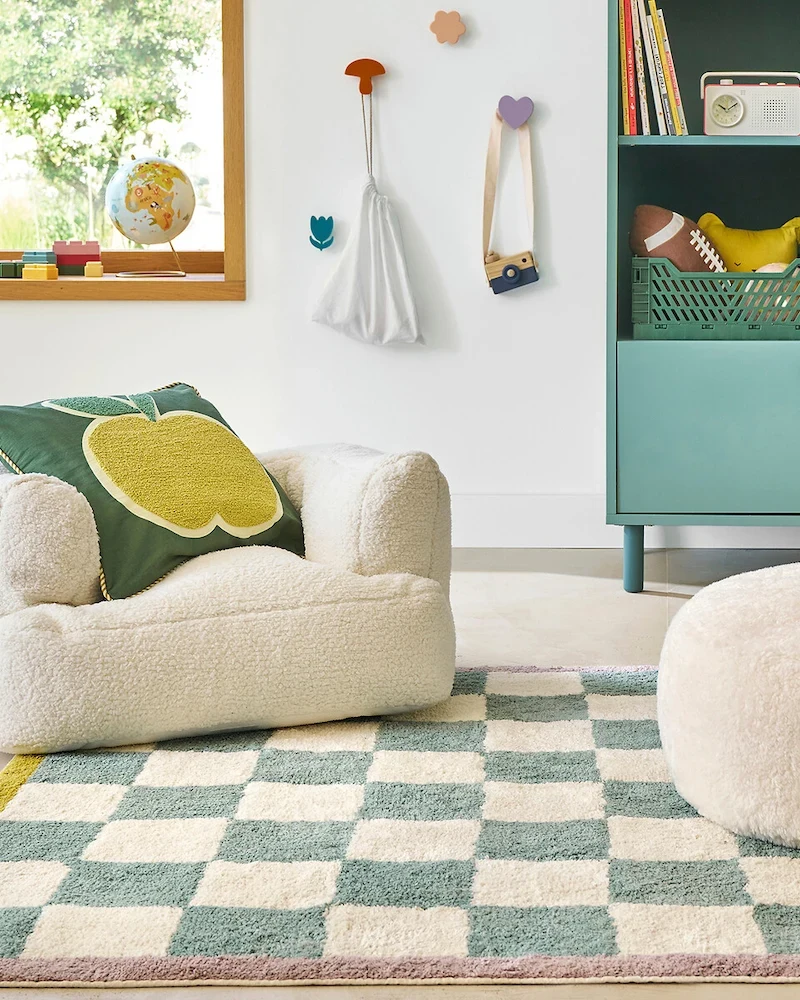Fauteuil pouf enfant Midou en bouclette écrue de La Redoute