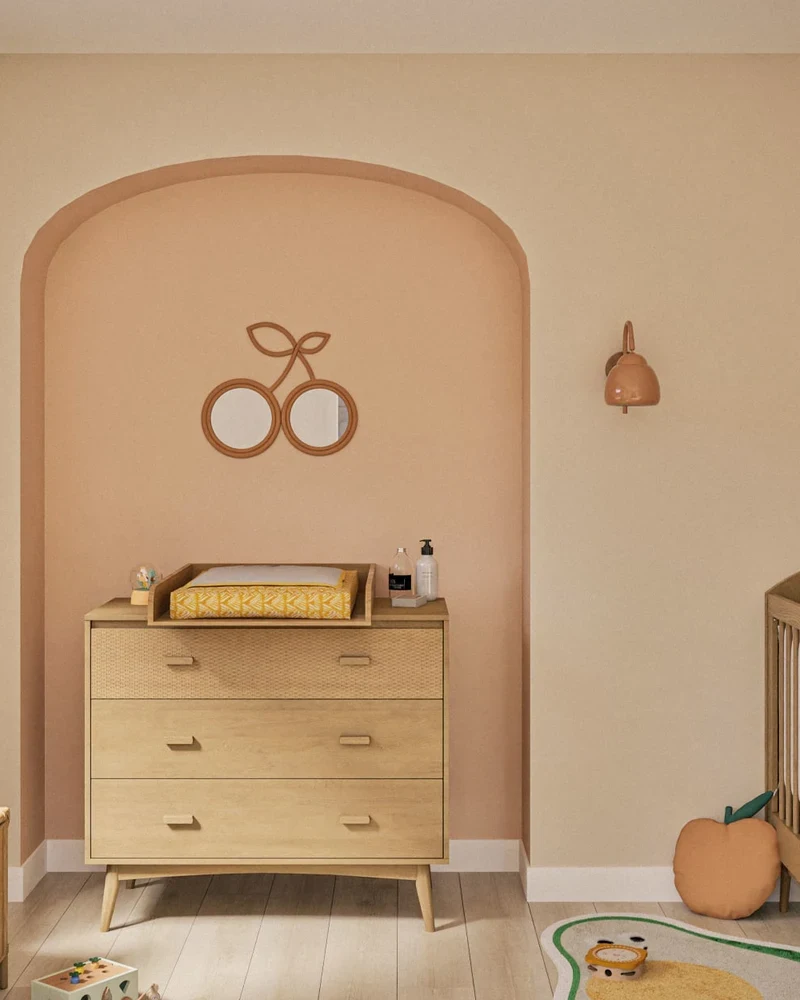 Miroir double cerises en rotin Frutti de Maisons du Monde