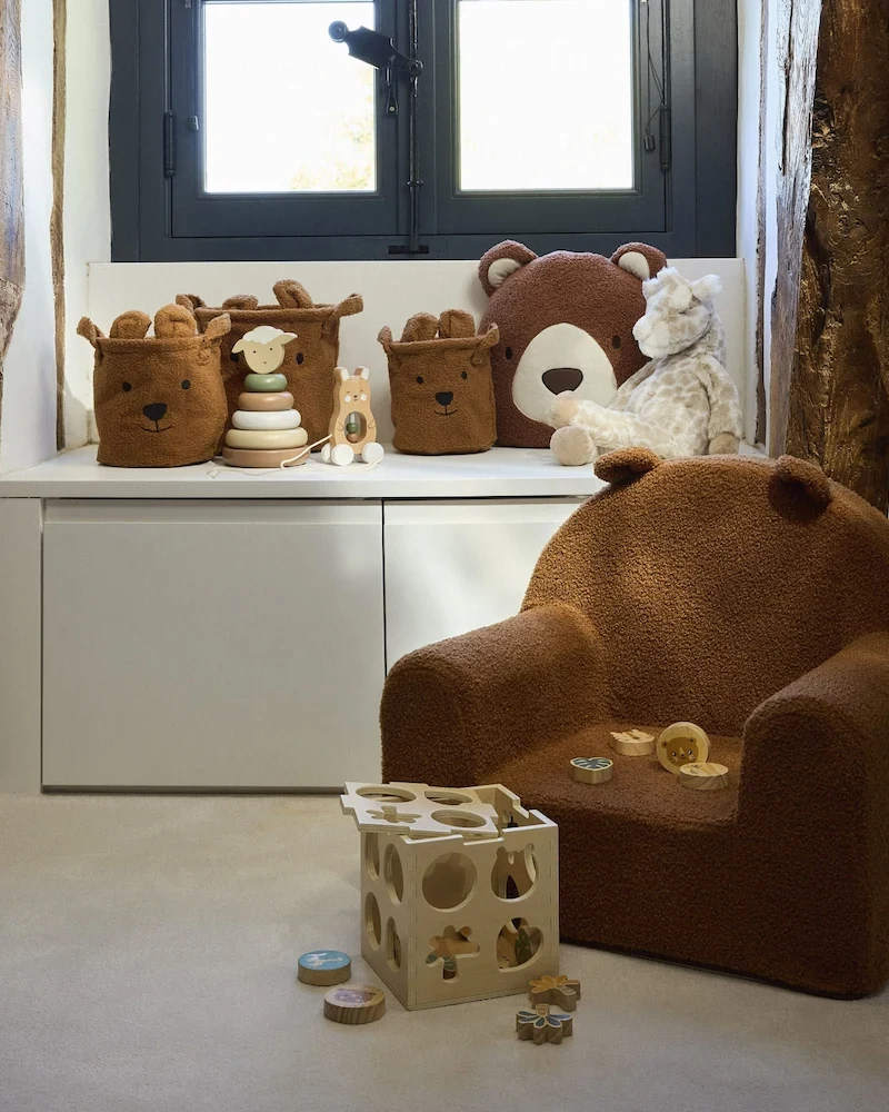 Fauteuil enfant Ourson en bouclettes caramel de Maisons du Monde