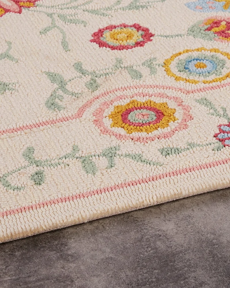 Tapis d'extérieur écru et motifs multicolores 160x230 de Maisons du Monde