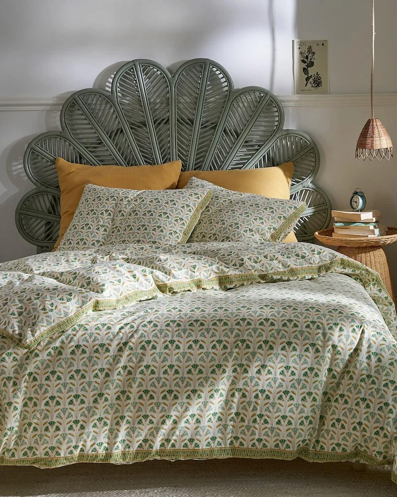 Tête de lit Paoni en rotin forme fleurs et plumes de La Redoute Intérieurs