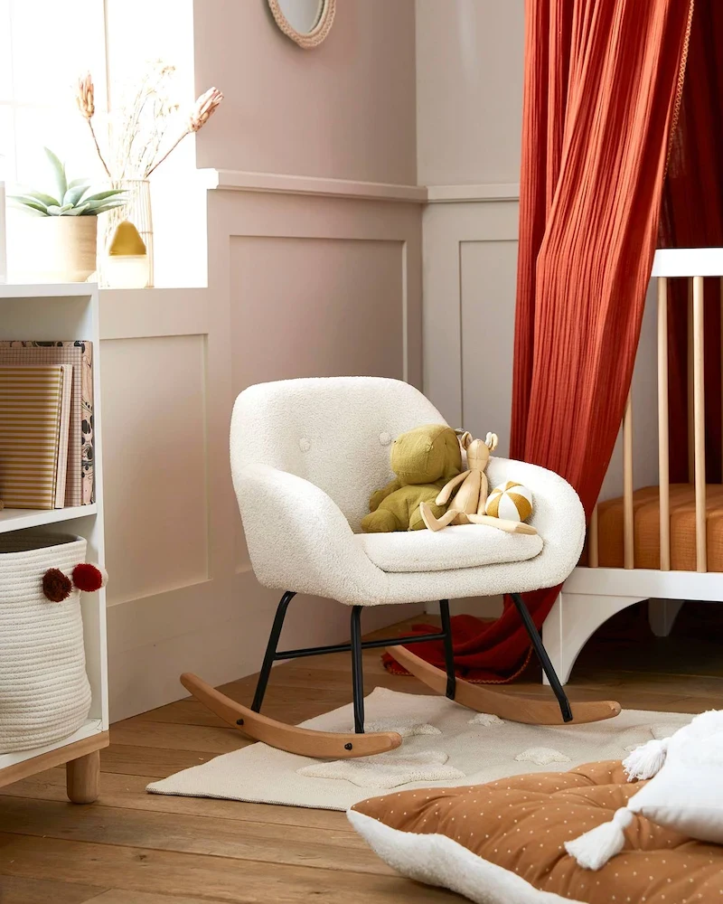 Fauteuil à bascule enfant écru de Vertbaudet