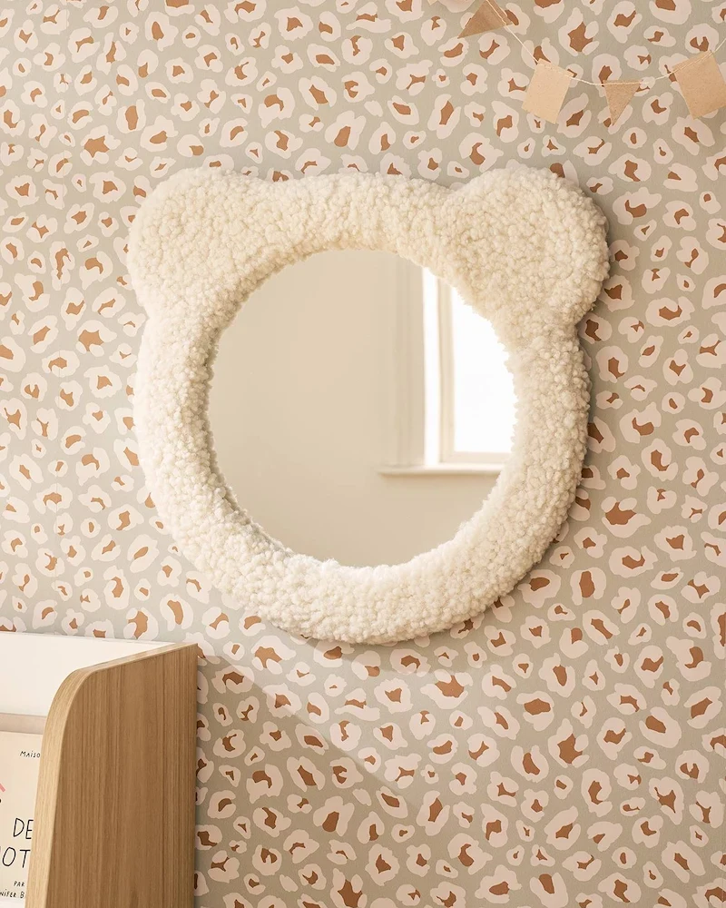 Miroir ourson en bouclette écrue de Vertbaudet