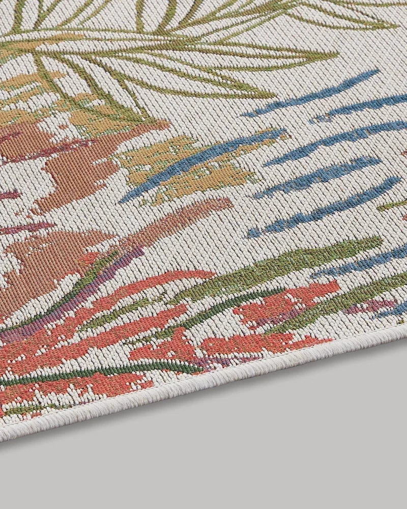 Tapis d'extérieur motif végétal multicolore 140x200 cm de Maisons du Monde