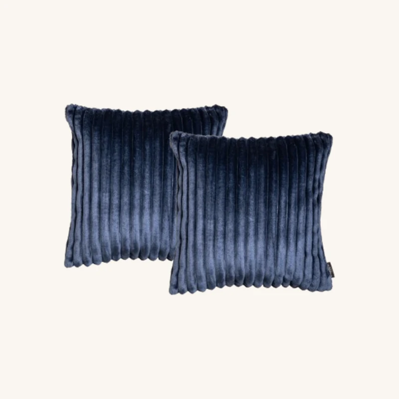 Lot de 2 coussins oslo bleu chez Bobochic