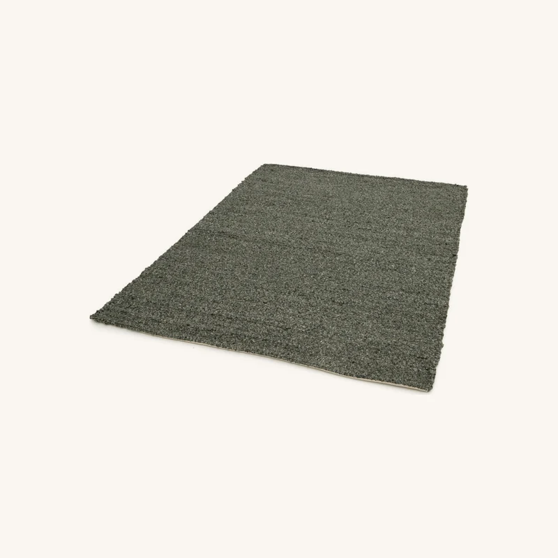 Tapis oscar bouclette chiné uni vert chez Bobochic