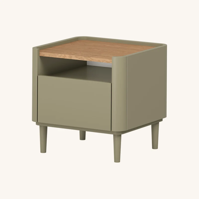 Table de chevet 1 tiroir anyra pieds en bois chez Bobochic