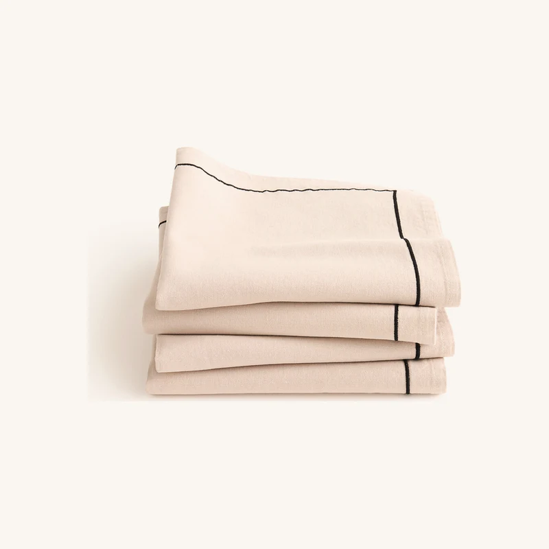 Lot de 4 serviettes de table en lin et coton chez La Redoute
