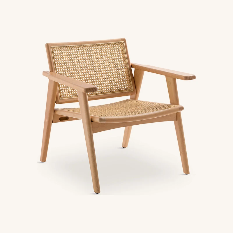 Fauteuil hêtre et cannage chez La Redoute