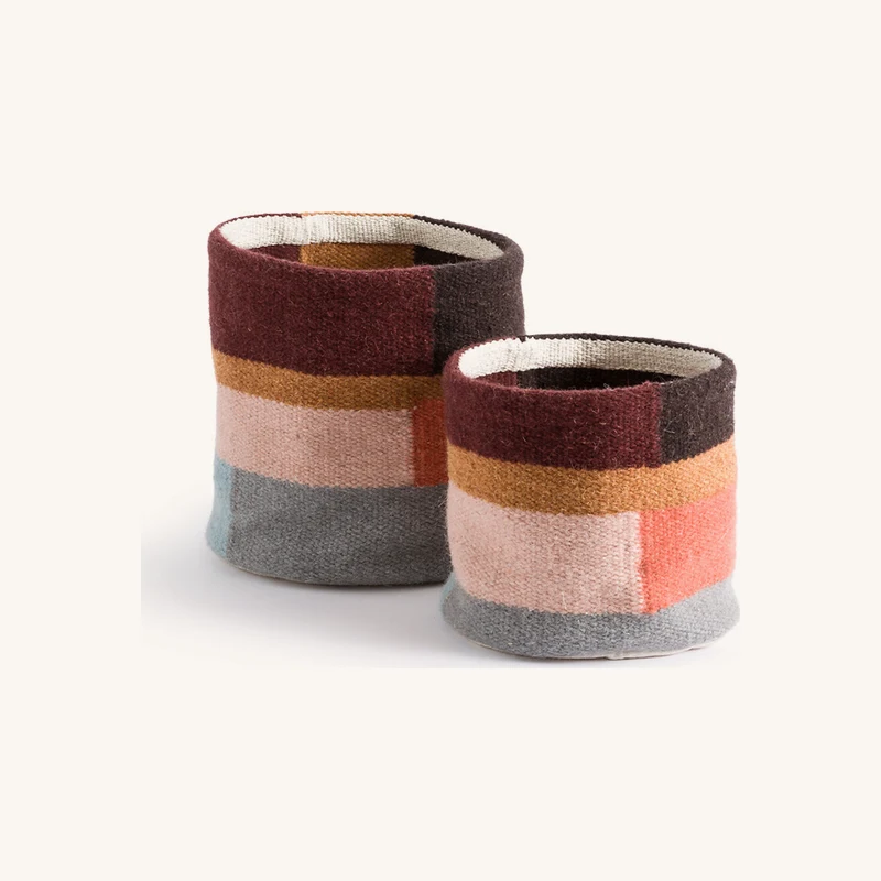 Lot de 2 petits paniers en kilim chez La Redoute