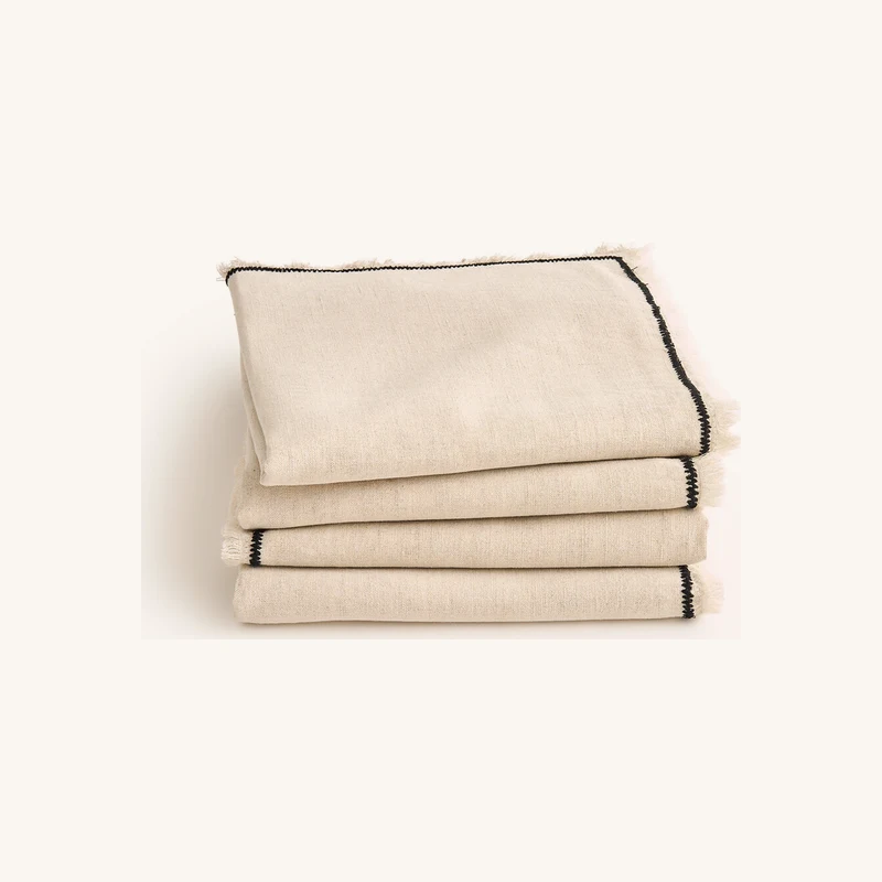 Lot de 4 serviettes de table lin/coton chez La Redoute