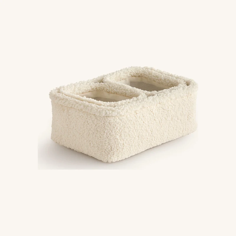 Lot de 3 paniers en bouclette chez La Redoute