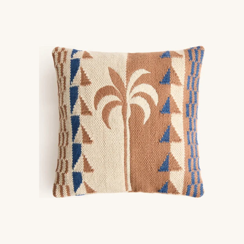Housse de coussin laine et jute chez La Redoute