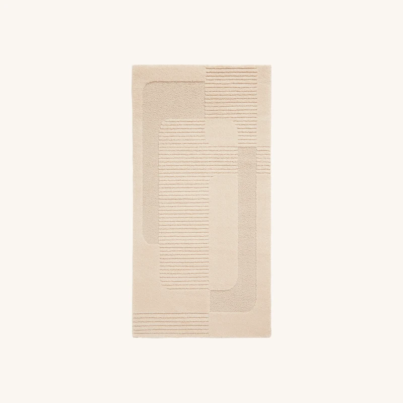 Tapis de couloir, motif géométrique reliéfé chez La Redoute