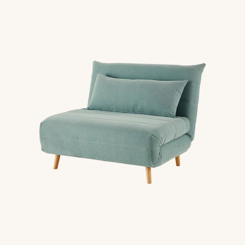 Canapé convertible 1 place vert d'eau chez Maisons du Monde