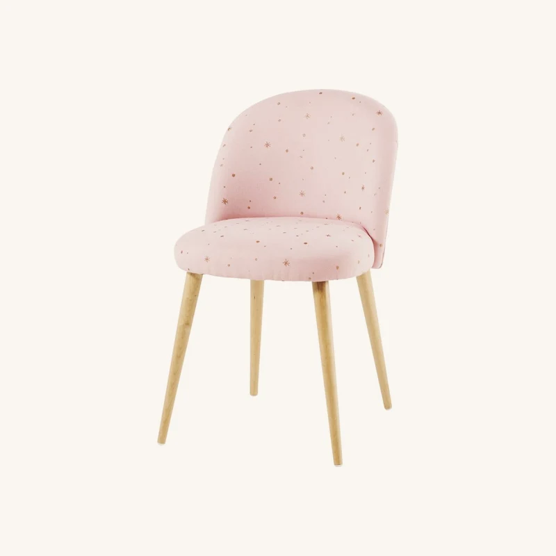 Chaise vintage enfant rose motifs étoiles dorées chez Maisons du Monde