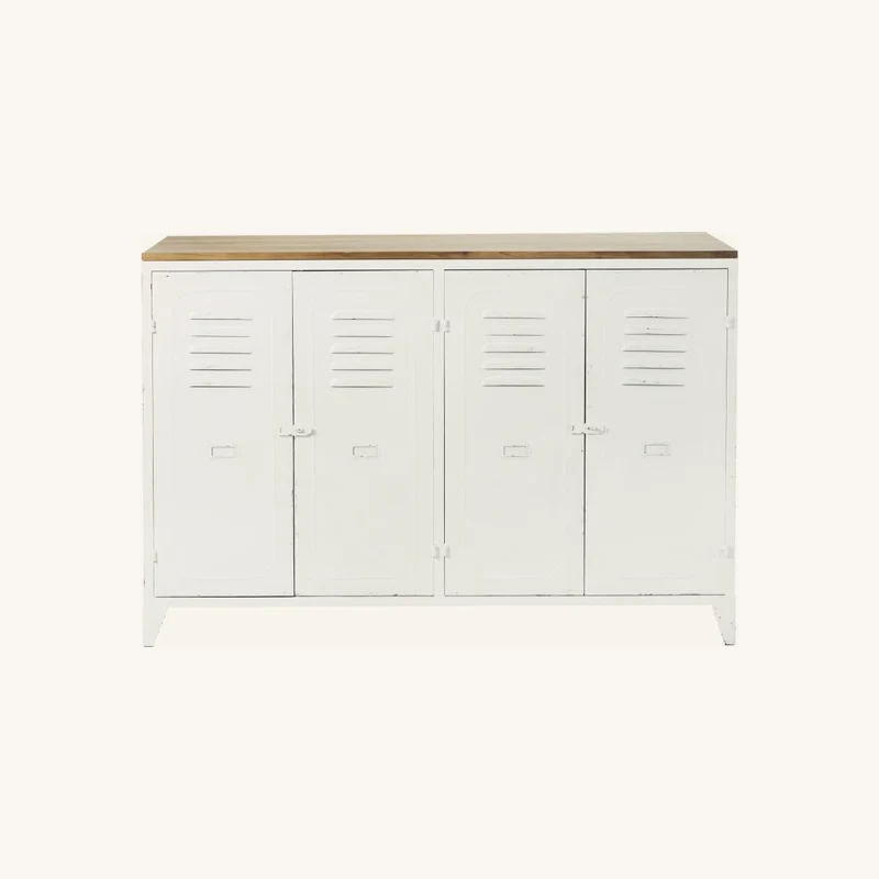 Buffet 4 portes en acier et sapin chez Maisons du Monde