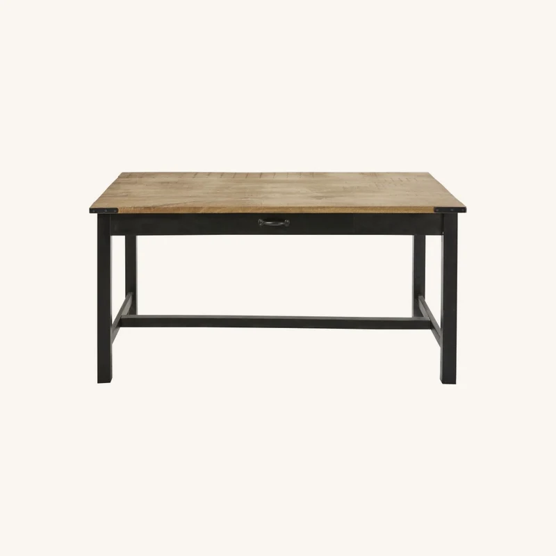 Table à manger en manguier et acier 6/8 chez Maisons du Monde