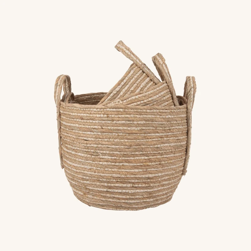 Corbeilles tressées en fibre de maïs (x3) chez Maisons du Monde