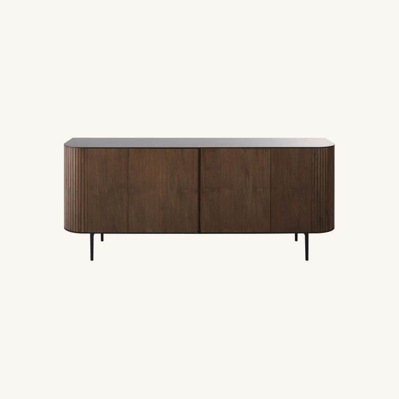 Buffet enfilade placage noyer et noir chez Maisons du Monde