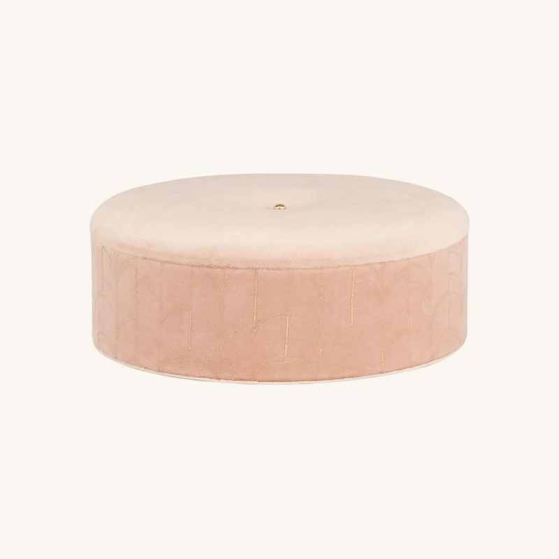 Boîte à bijoux en velours rose à motifs dorés chez Maisons du Monde