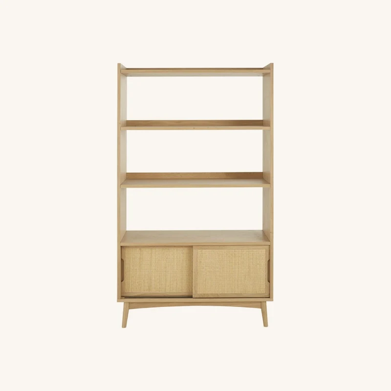 Etagère 2 portes coulissantes cannage en rotin chez Maisons du Monde