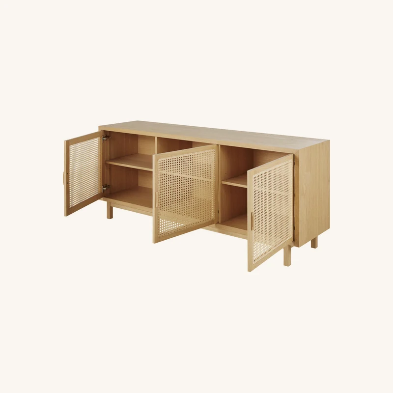 Buffet 3 portes cannage en rotin chez Maisons du Monde
