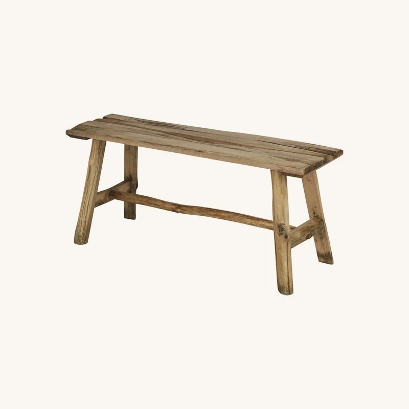 Banc en bois de lithocarpe recyclé marron chez Maisons du Monde