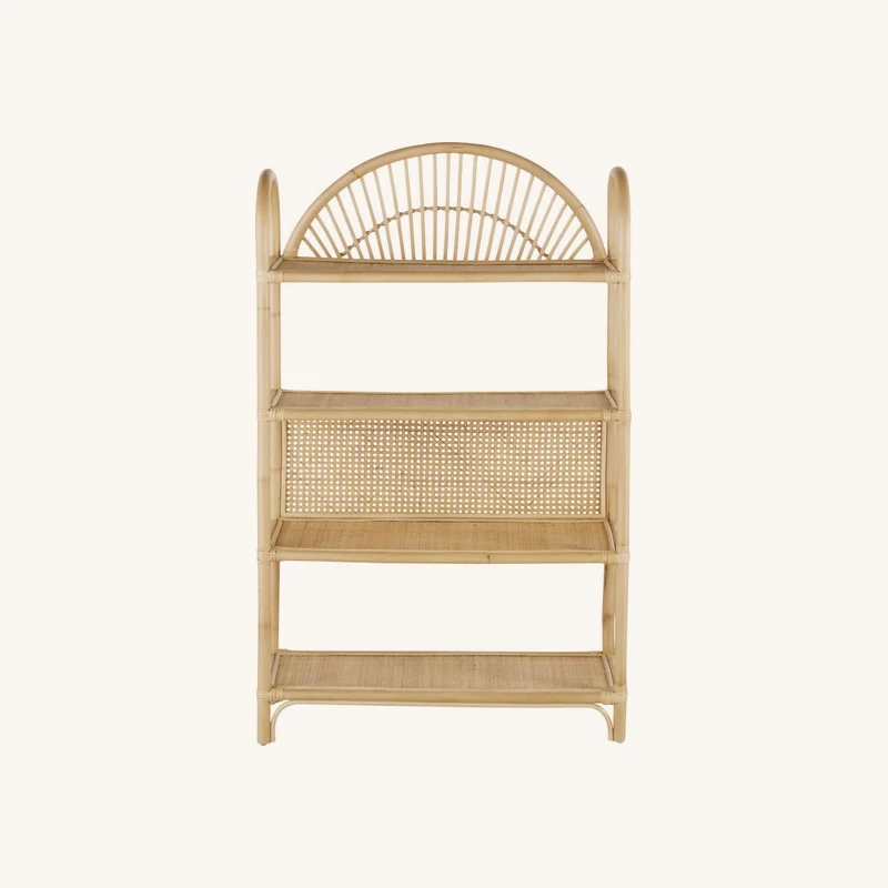 Etagère en rotin beige chez Maisons du Monde