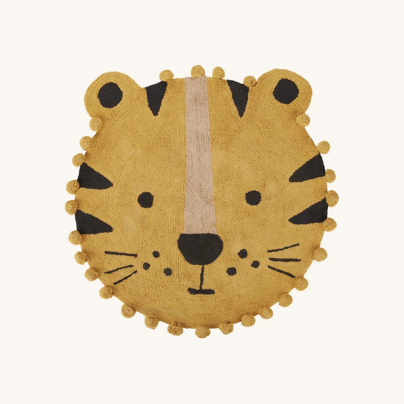Tapis enfant tigre en coton recyclé tufté chez Maisons du Monde