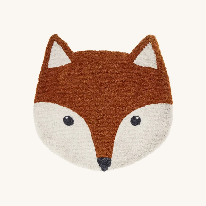 Tapis enfant renard tufté orange chez Maisons du Monde