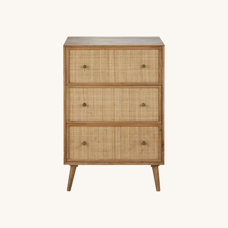 Commode haute vintage 3 tiroirs en bois chez Maisons du Monde