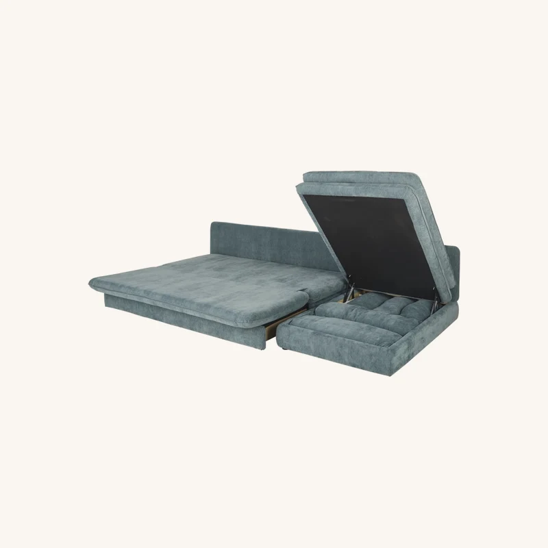 Canapé d'angle convertible 3/4 places en tissu chez Maisons du Monde