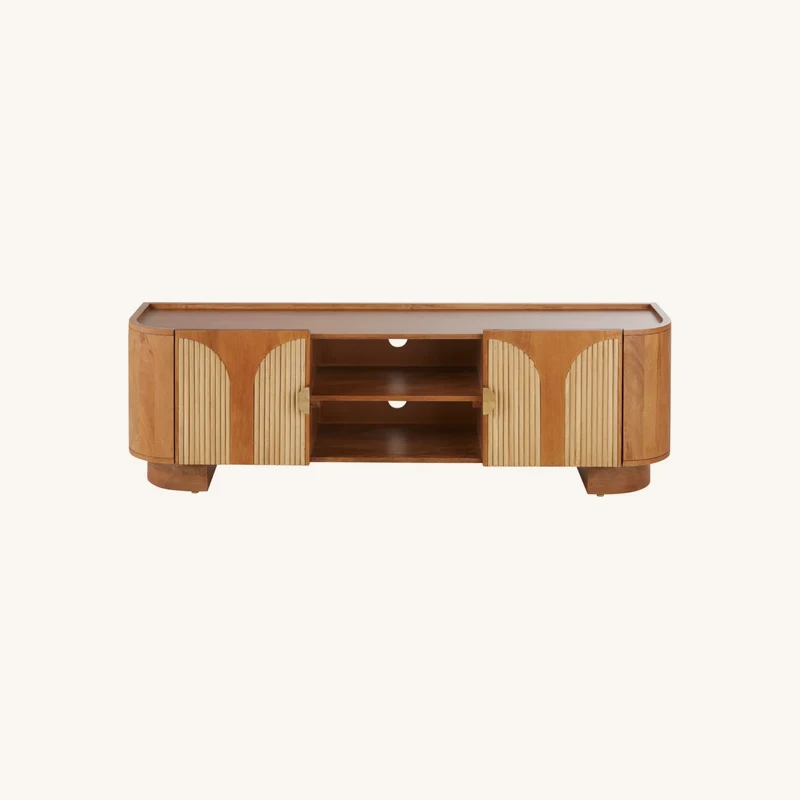 Meuble TV 2 portes en bois de manguier massif chez Maisons du Monde