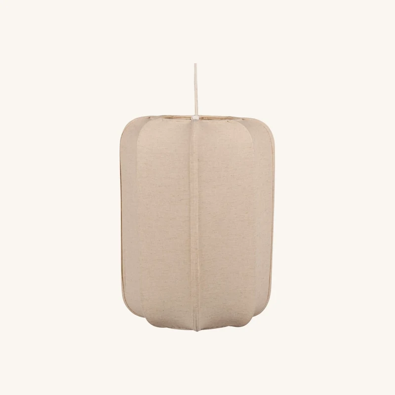 Suspension en lin et coton beige et métal blanc chez Maisons du Monde