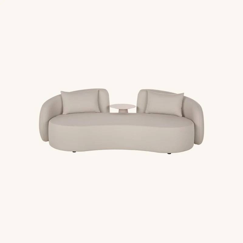Canapé haricot 3 places professionnel gris chez Maisons du Monde