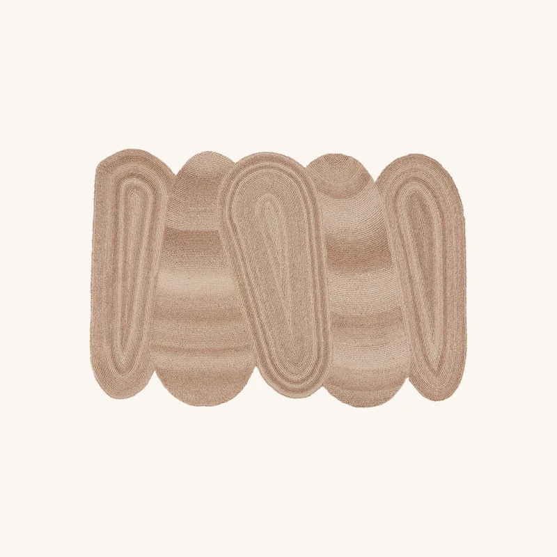 Tapis en laine tuftée beige chez Maisons du Monde