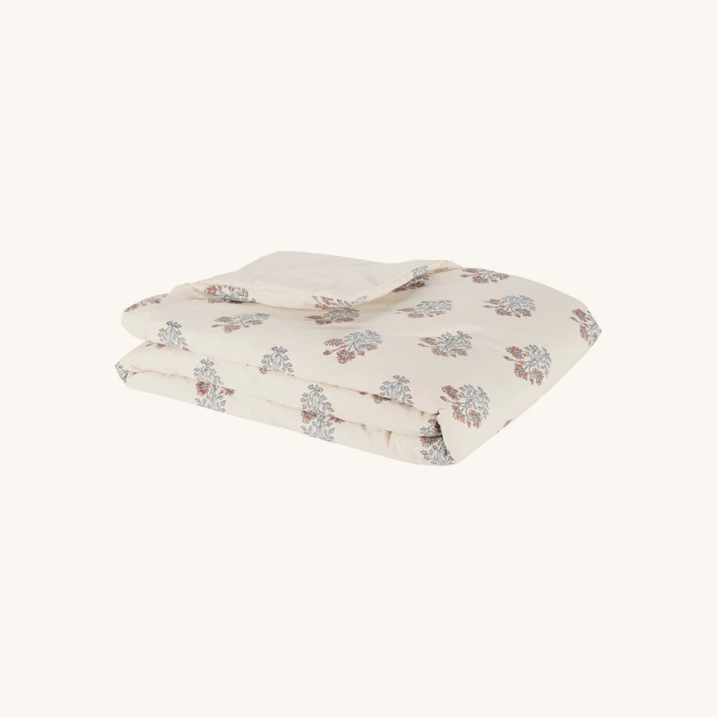 Boutis en coton et lin écru à imprimé chez Maisons du Monde