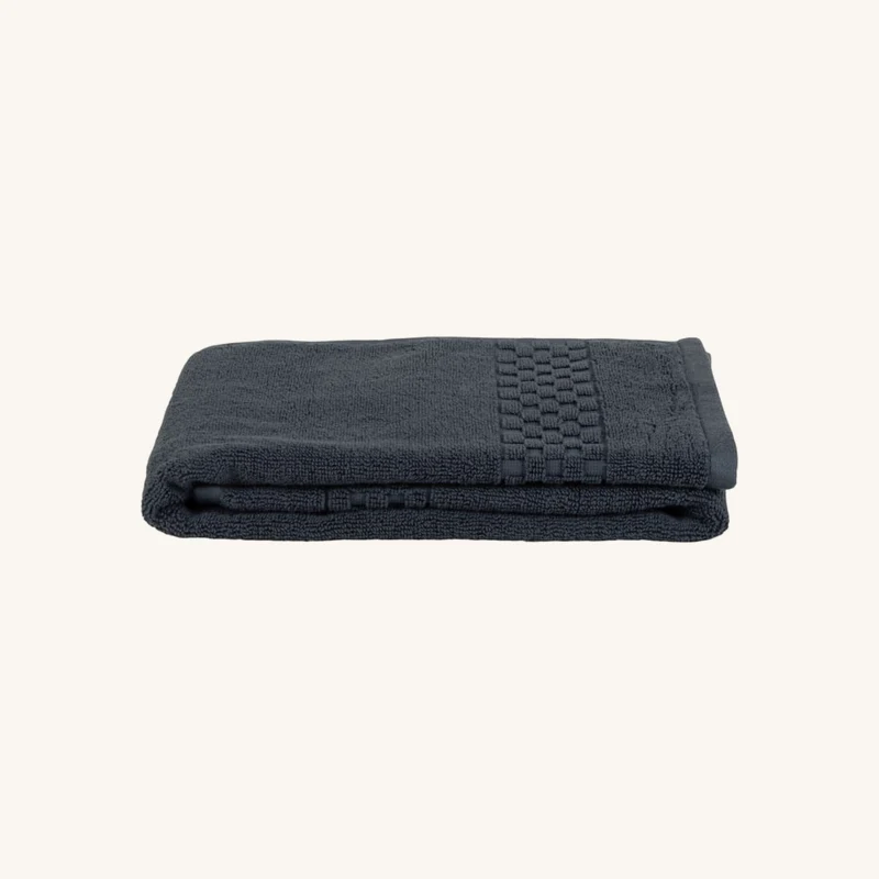 Serviette de toilette en coton biologique bleu chez Maisons du Monde
