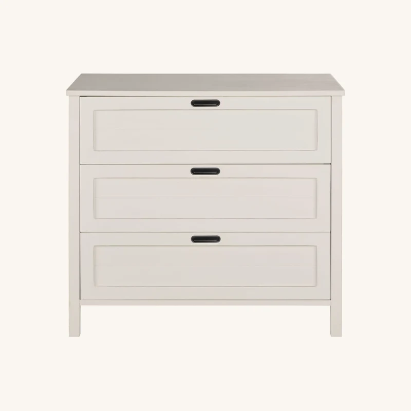 Commode haute 3 tiroirs blanche chez Maisons du Monde